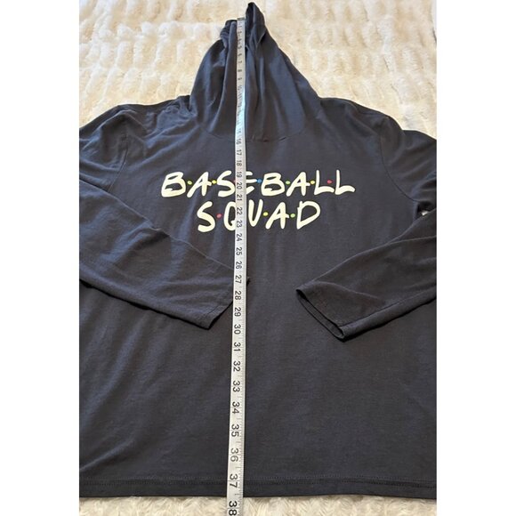 District Perfect Tri Hooded Gray Tee Baseball Squad Polyester Women's Size SMALL - Picture 8 of 16